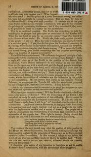 Cover of: Lecompton constitution of Kansas. | Cox, Samuel Sullivan