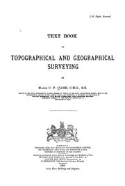 Cover of: Text book of topographical and geographical surveying