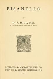 Cover of: Pisanello by Sir George Francis Hill