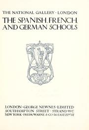 Cover of: The National gallery--London: The Spanish, French, and German schools.