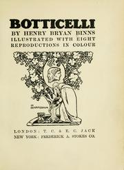Cover of: Botticelli by Henry Bryan Binns