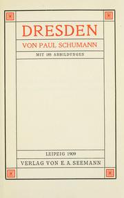 Cover of: Dresden by Paul Schumann