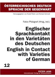 Cover of: Englischer Sprachkontakt in den Varietäten des Deutschen / English in Contact with Varieties of German
