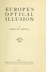 Cover of: Europe's optical illusion