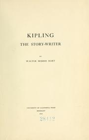Cover of: Kipling, the story-writer