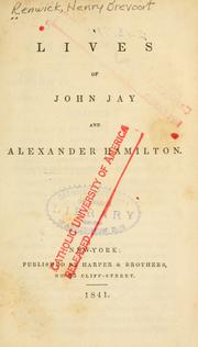 Cover of: Lives of John Jay and Alexander Hamilton by Henry B. Renwick