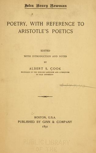 Poetry, with reference to Aristotle's Poetics by John Henry Newman