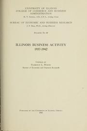 Cover of: Illinois business activity, 1937-1942 by Florence Leone White