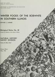 Cover of: Winter foods of the bobwhite in Southern Illinois