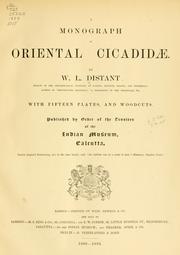 Cover of: A monograph of oriental Cicadidæ. by William Lucas Distant