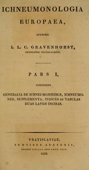 Cover of: Ichneumonologia europaea by Johann Ludwig Christian Gravenhorst