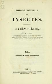 Cover of: Histoire naturelle des insectes.: Hyménoptères.