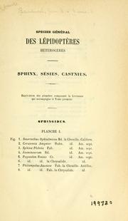 Cover of: Histoire naturelle des insectes: spécies général des lépidoptères.