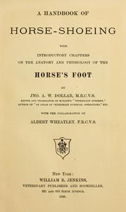 A Handbook of Horse-Shoeing by John Archibald Watt Dollar