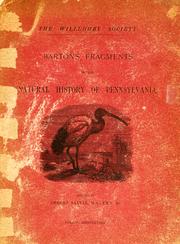Cover of: Barton's Fragments of the natural history of Pennsylvania. by Benjamin Smith Barton