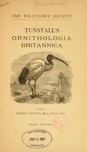 Cover of: Tunstall's Ornithologia britannica.