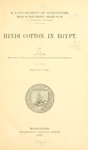 Cover of: Hindi cotton in Egypt. by O. F. Cook