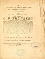 Cover of: Insectorum hemelytrorum tria genera illustrata ... by Carl Peter Thunberg