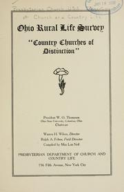 Cover of: Ohio rural life survey. by Presbyterian Church in the U.S.A. Board of Home Missions. Dept. of Church and Country Life.