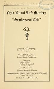 Cover of: Ohio rural life survey. | Presbyterian Church in the U.S.A. Board of Home Missions. Dept. of Church and Country Life.