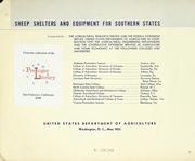 Cover of: Sheep shelters and equipment for southern states by compiled by the Agricultural Research Service and the Federal Extension Service, U.S. Dept. of Agriculture, in cooperation with the agricultural engineering departments and the cooperative extension services in agriculture and home economics ... colleges and universities ... in the southern region.