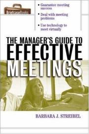 Cover of: The Manager's Guide to Effective Meetings