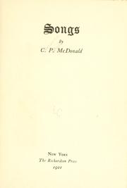 Cover of: Songs | Clarence Patrick McDonald