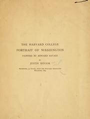 Cover of: The Harvard College portrait of Washington: painted by Edward Savage
