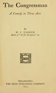 Cover of: The congressman | W. C. Parker