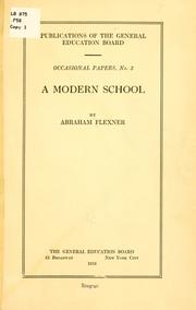 Cover of: A modern school