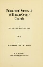 Cover of: Educational survey of Wilkinson County, Georgia