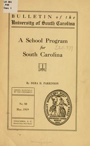 Cover of: A school program for South Carolina