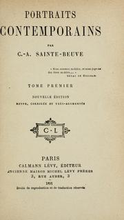 Cover of: Portraits contemporains by Charles Augustin Sainte-Beuve