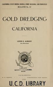 Cover of: Gold dredging in California