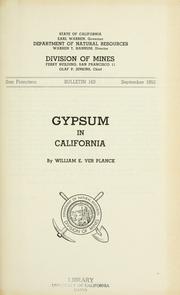 Cover of: Gypsum in California