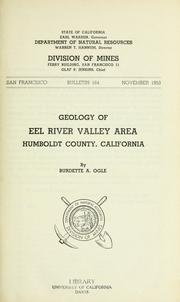 Cover of: Geology of Eel River Valley area: Humboldt County, California.