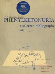 Cover of: Phenylketonuria: a selected bibliography