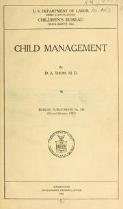 Cover of: Child management
