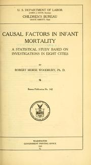 Cover of: Causal factors in infant mortality: a statistical study based on investigations in eight cities