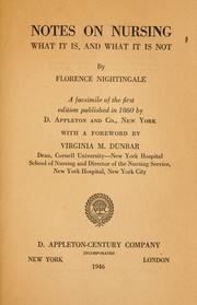 Cover of: Dr. Pankaj Notes on nursing by Florence Nightingale