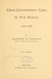 Cover of: Great-grandmother's girls in New Mexico, 1670-1680