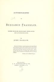 Cover of: Autobiography of Benjamin Franklin. by Benjamin Franklin