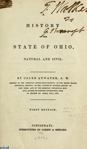 Cover of: A history of the state of Ohio by Caleb Atwater