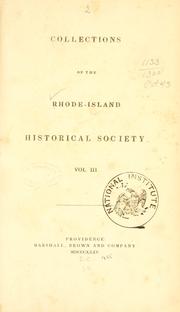 Cover of: The early history of Narragansett by Elisha Reynolds Potter