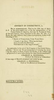 Cover of: Sketch of Connecticut, forty years since