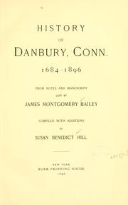 Cover of: History of Danbury, Conn., 1684-1896