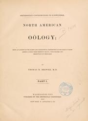 Cover of: North American oölogy