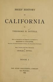Cover of: Brief history of California: by Theodore H. Hittell