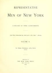 Cover of: Representative men of New York by Jay Henry Mowbray