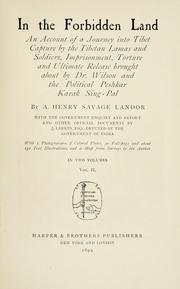 Cover of: In the forbidden land by Arnold Henry Savage Landor